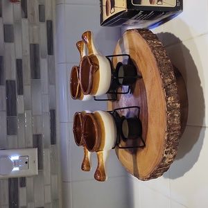 Vintage Brittany stoneware party pots Butter warmers 1982 Gailstyn-Sutton Tawain